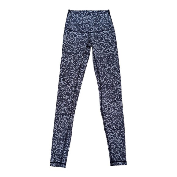 Lululemon Women's Wunder Under Hi-Rise Full-On Leggings Lace Print Sz 6 - Picture 3 of 6